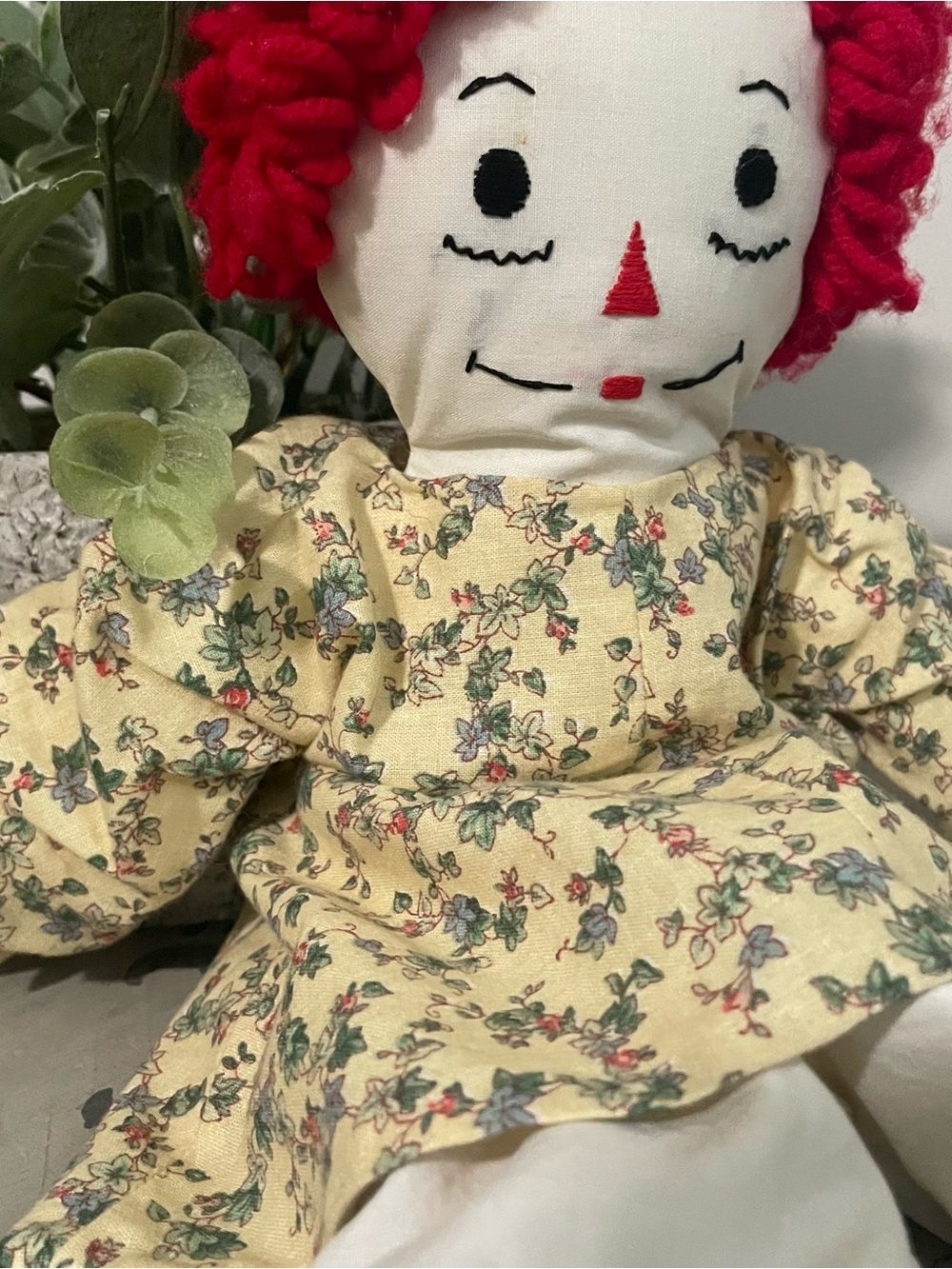 Vintage Handmade Raggedy Ann Rag Doll - Picture 2 of 3